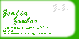 zsofia zombor business card